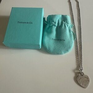 Tiffany heart pendant necklace large
